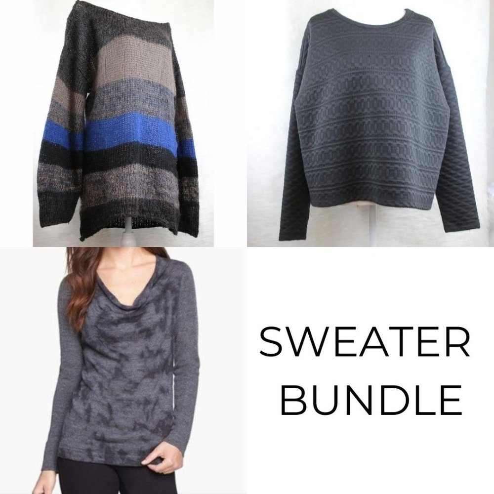 Eileen Fisher, Topshop + H&M Sweater Bundle - L